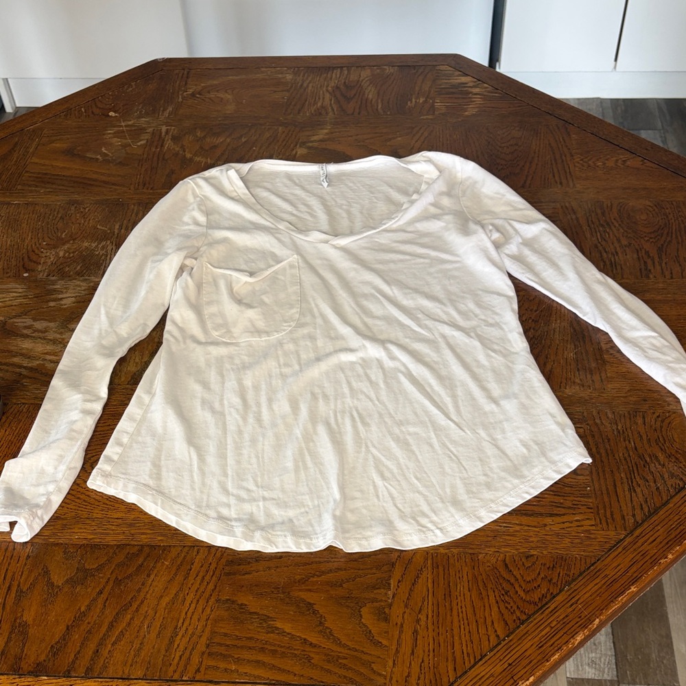 Z Supply Cream Long Sleeve Tee